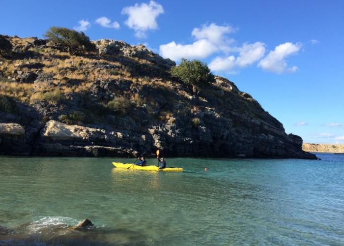 Exploring lindos by kayak