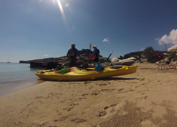 Exploring lindos by kayak